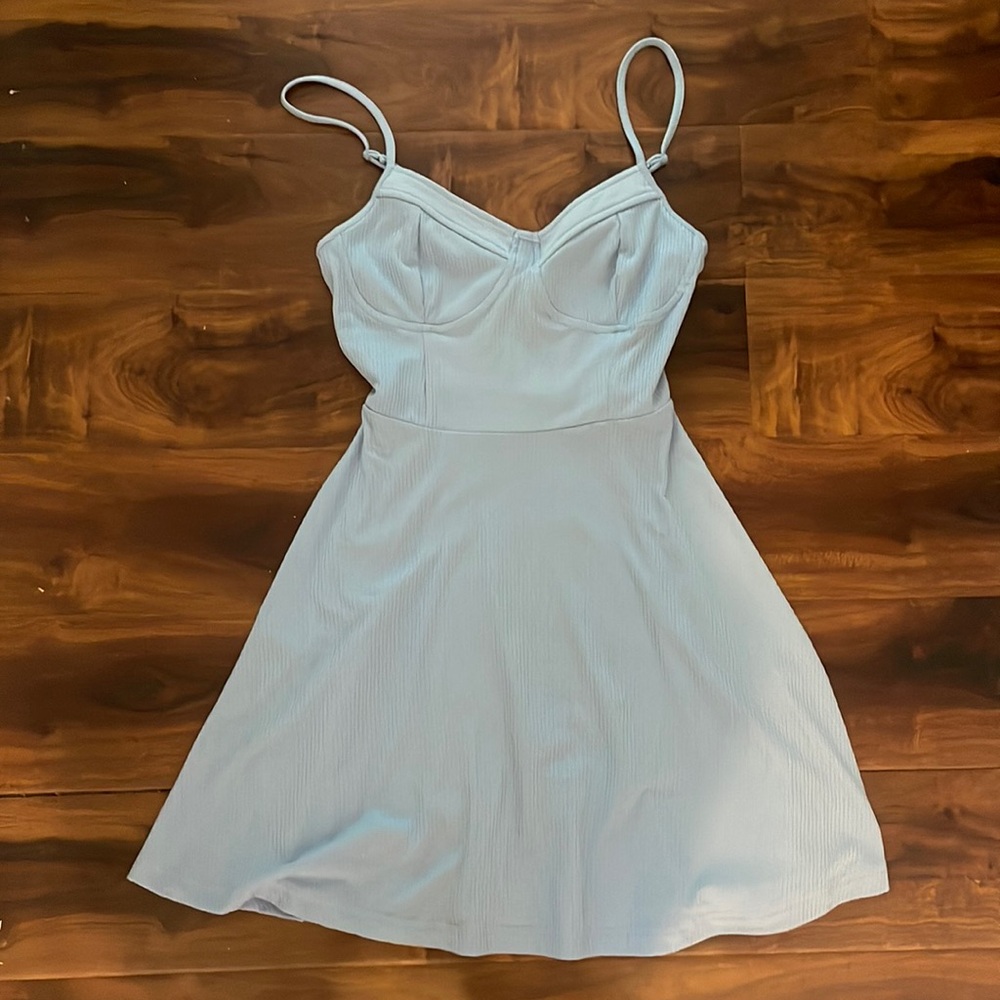Rue 21 Women’s Blue Ribbed Skater Dress Size M